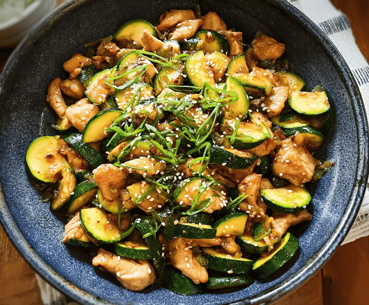 Easy Chicken Zucchini Stir Fry Recipe