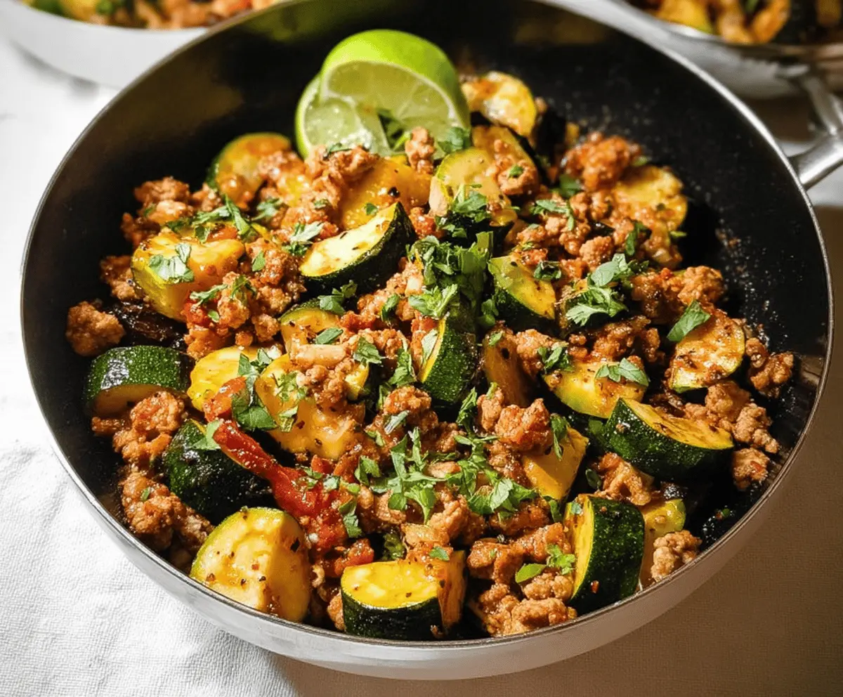 Easy Ground Turkey and Zucchini Skillet Recipe
