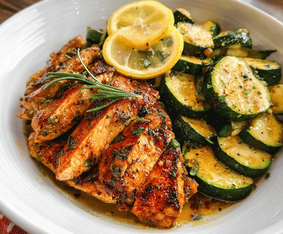 Easy Asado Chicken with Sautéed Lemon Zucchini