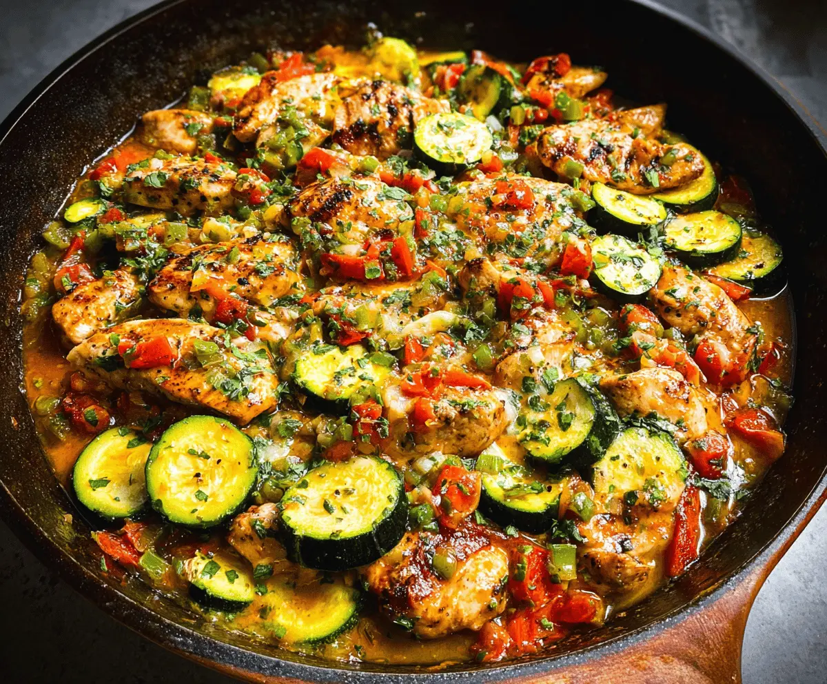 Easy Tex Mex Chicken and Zucchini Skillet Recipe