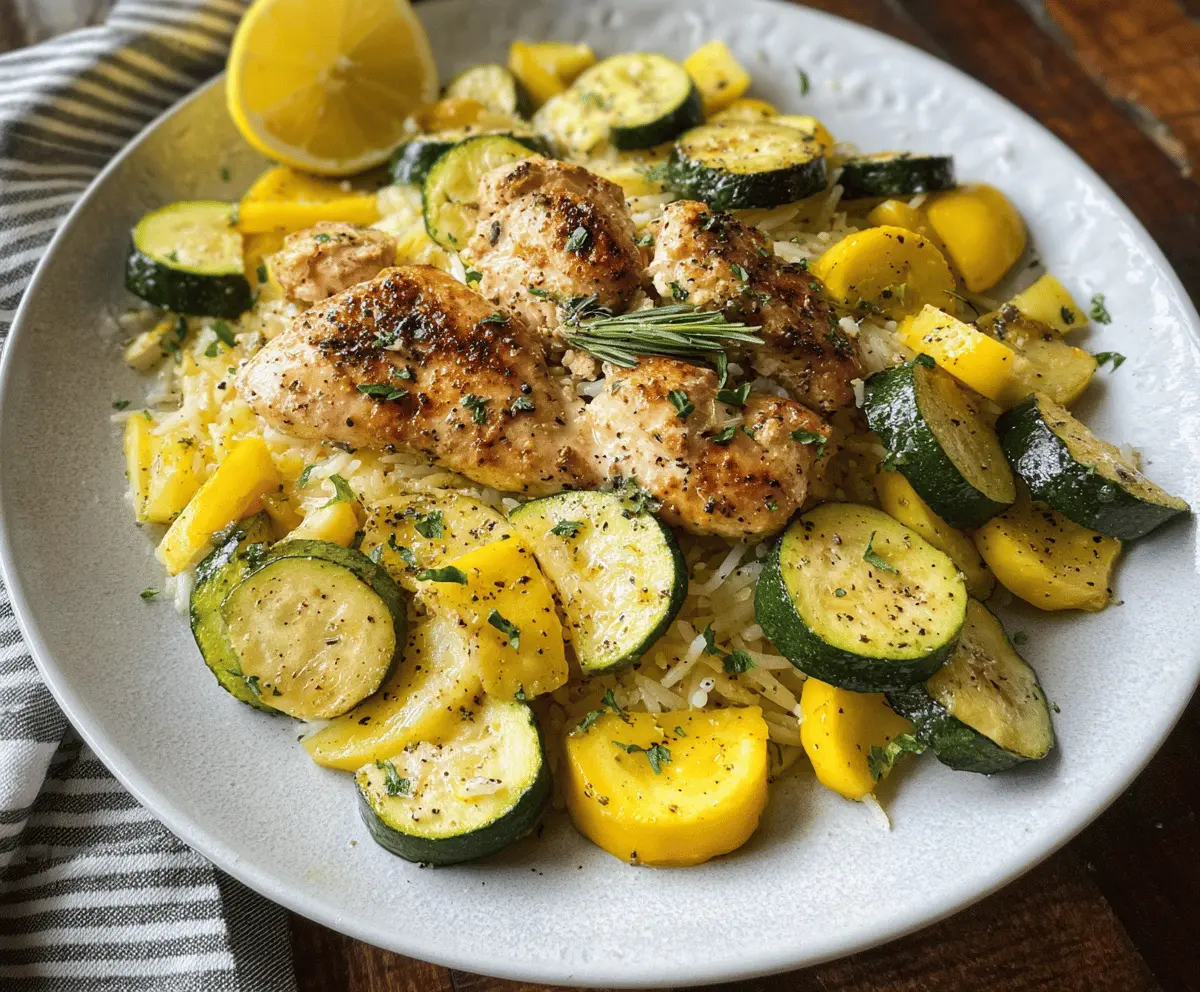 Easy Chicken Breast with Zucchini and Squash Dinner