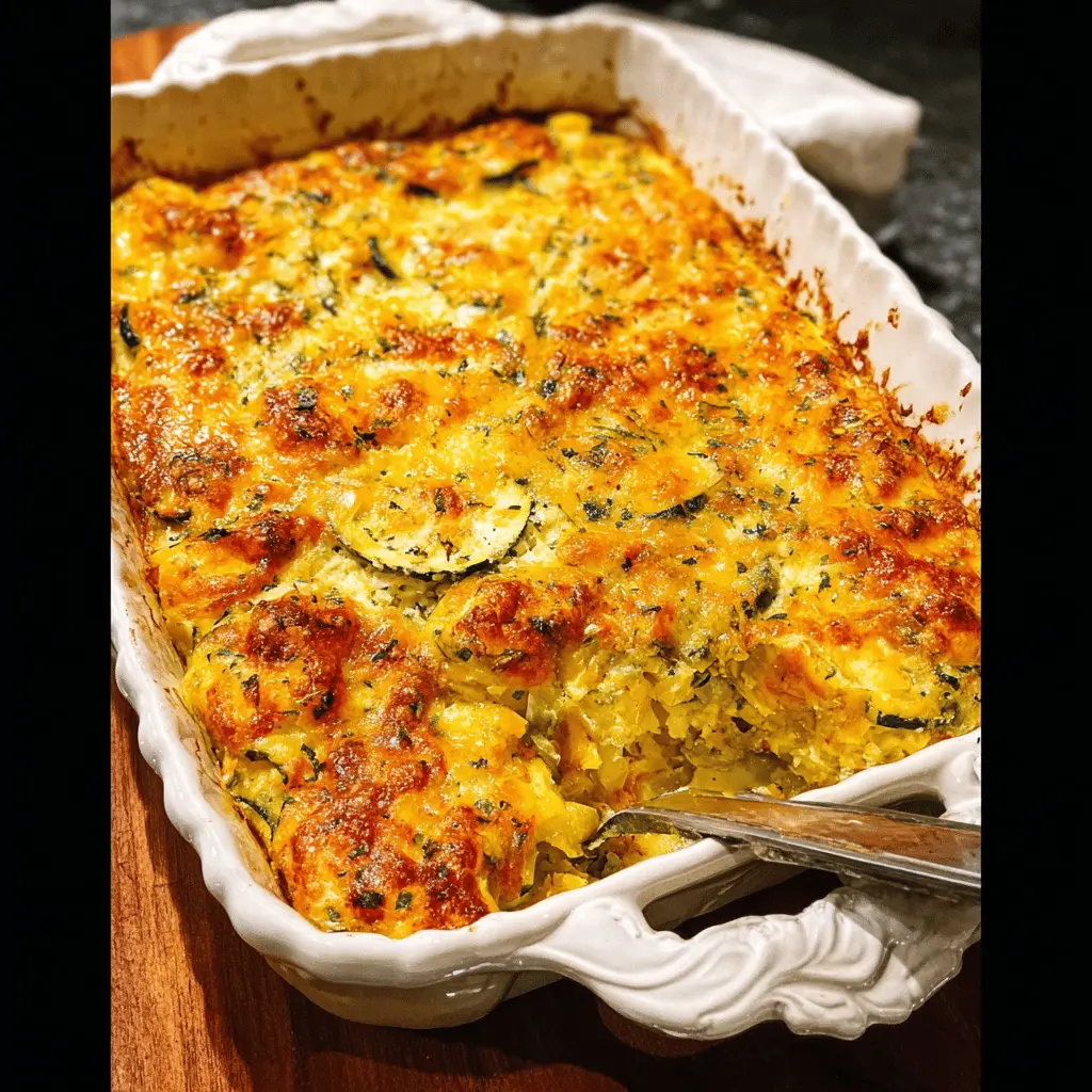 Cheesy Zucchini Squash Casserole Recipe