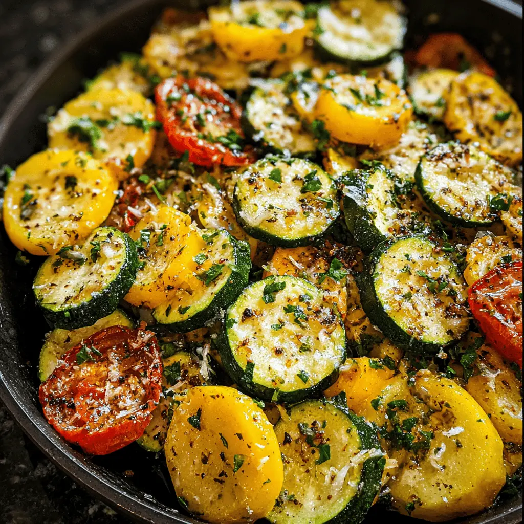 Garlic Parmesan Zucchini and Squash Recipe