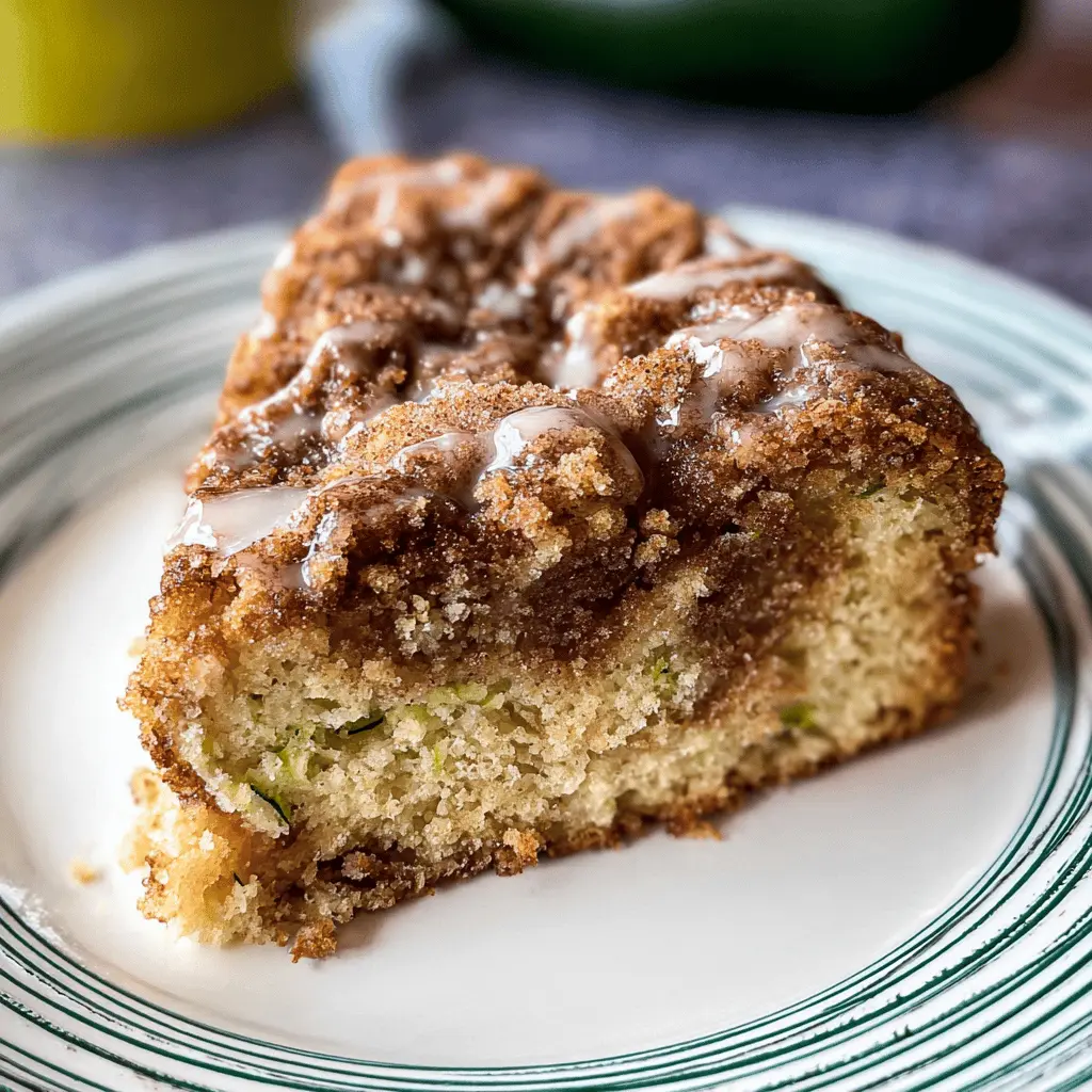 Moist Cinnamon Zucchini Coffee Cake Recipe