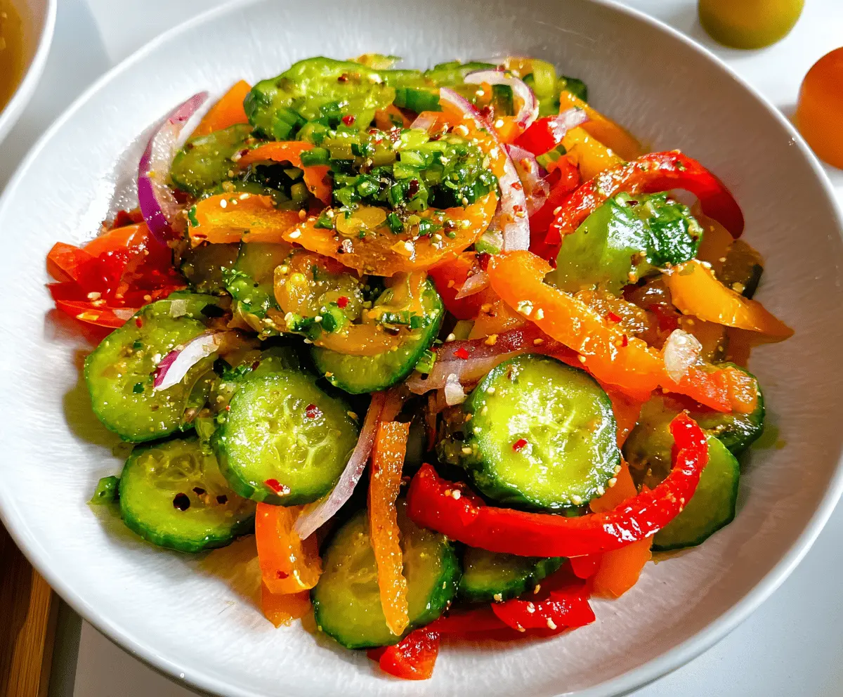 Refreshing Cucumber and Sweet Pepper Salad Recipe