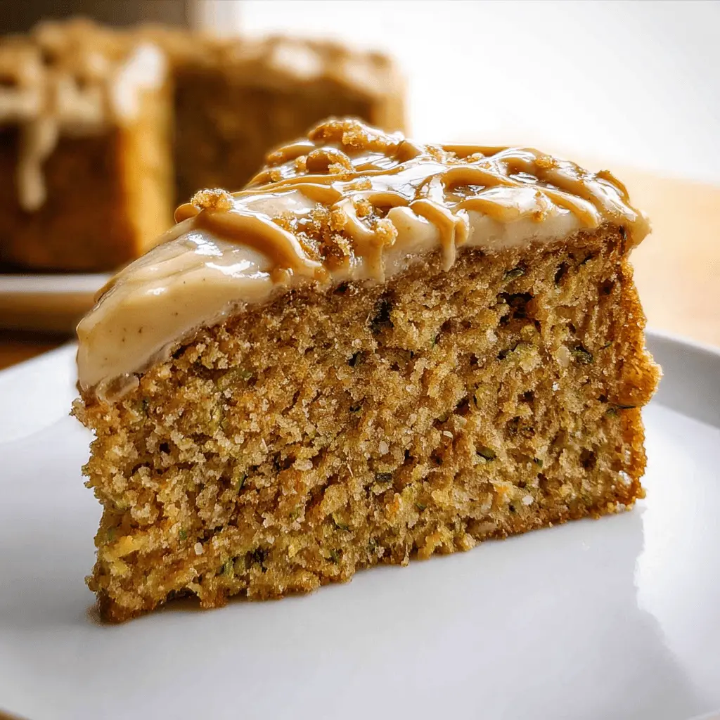 Moist Peanut Butter Zucchini Cake Recipe