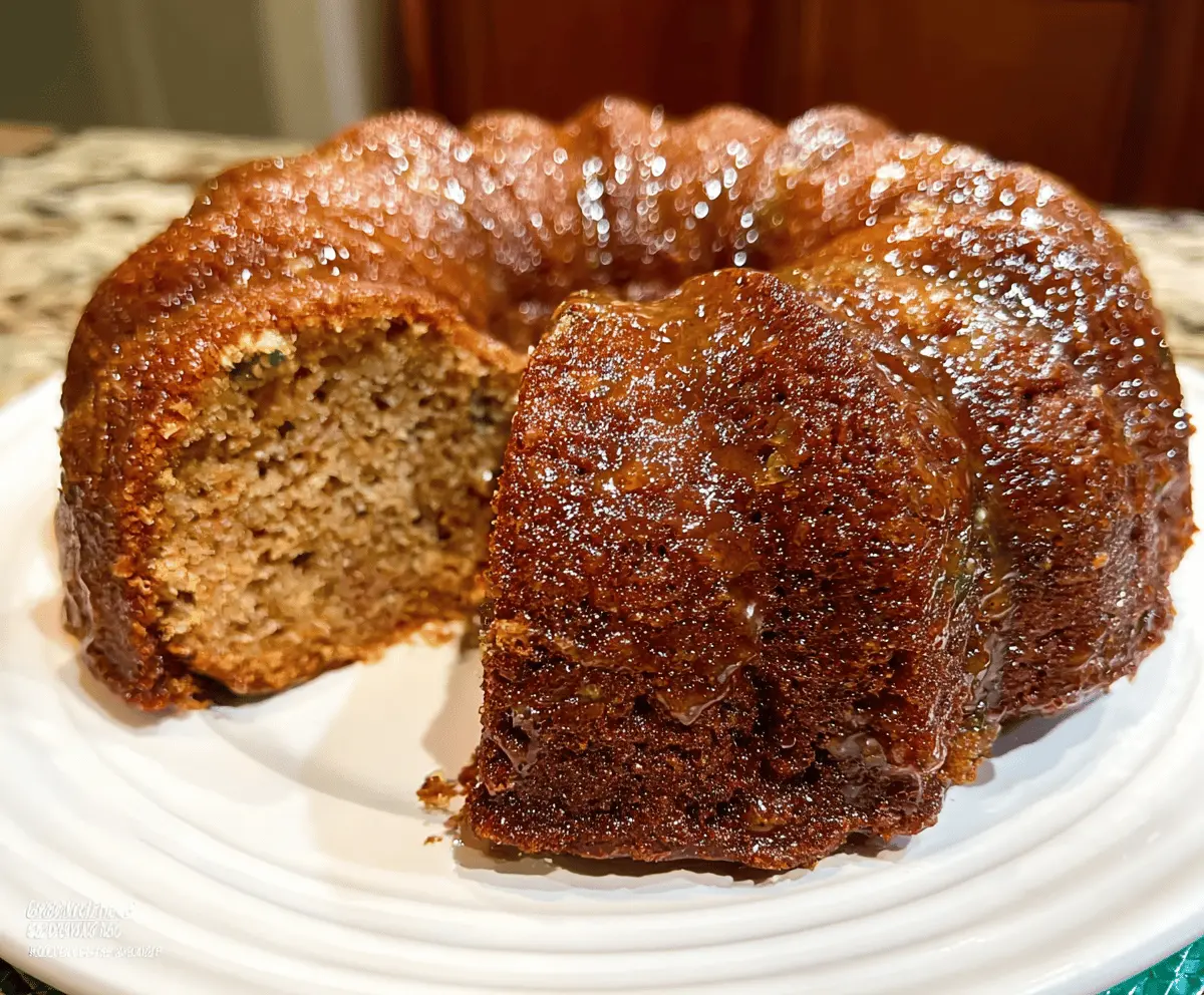 Moist Cinnamon Zucchini Bread in Bundt Pan