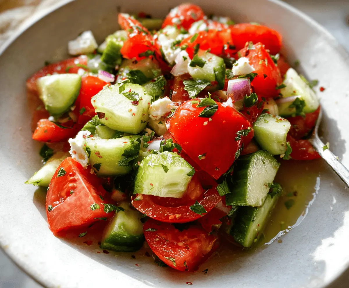 Fresh Tomato and Cucumber Salad Recipe