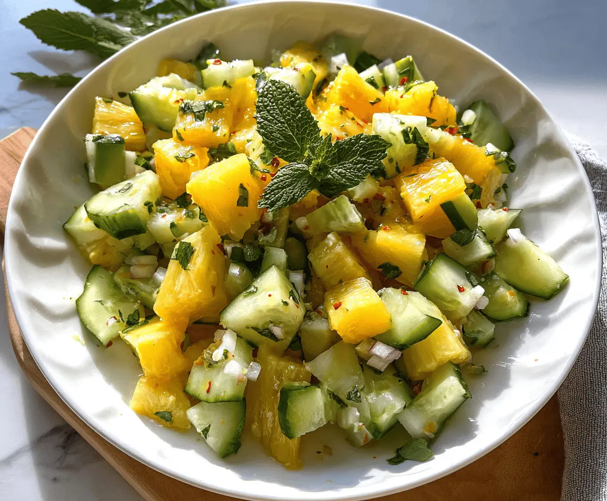 Refreshing Pineapple Cucumber Salad Recipe
