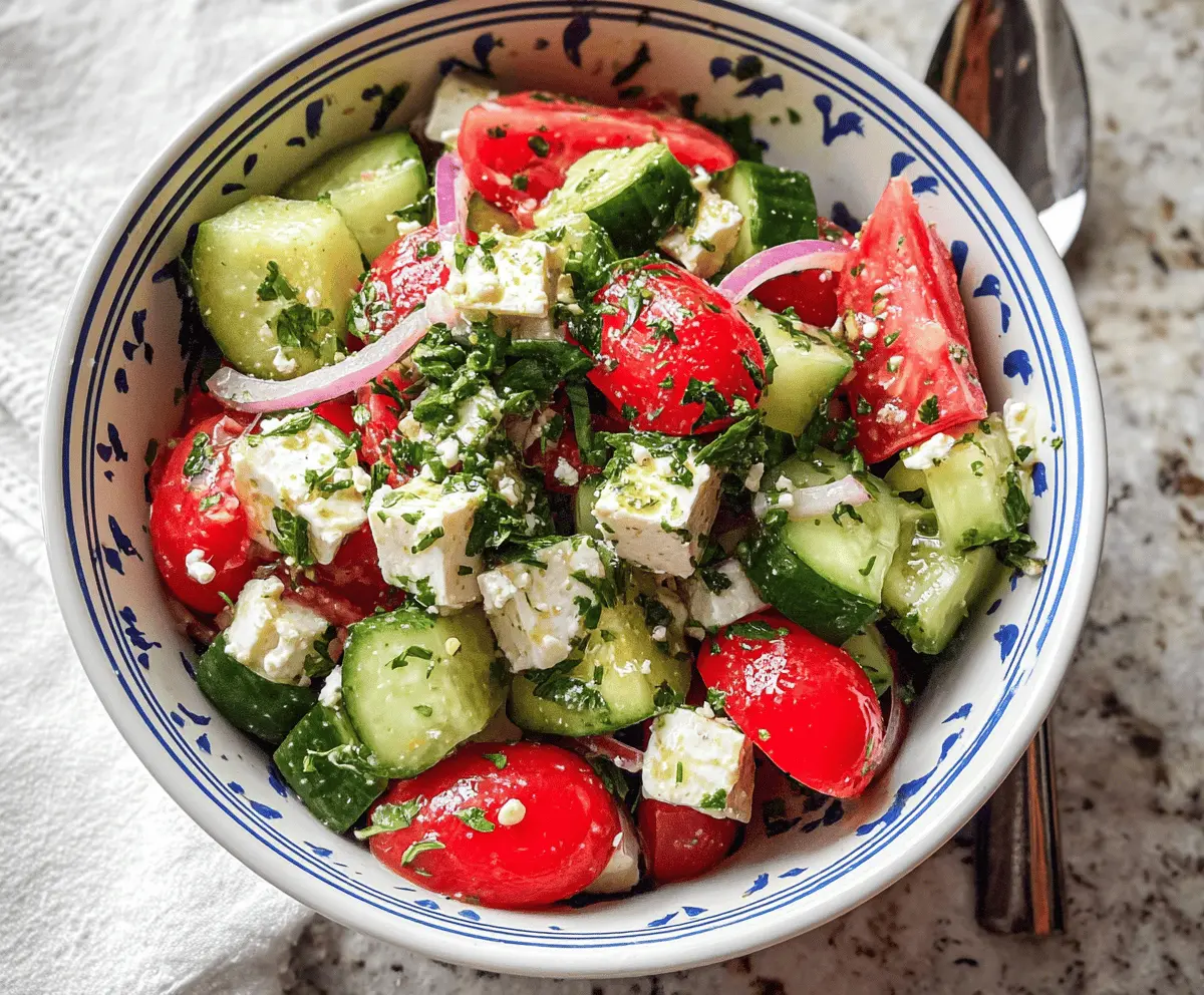 Fresh Greek Cucumber Salad Recipe for Summer