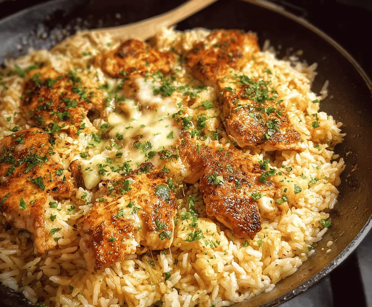 Easy One-Pan Garlic Parmesan Chicken and Rice