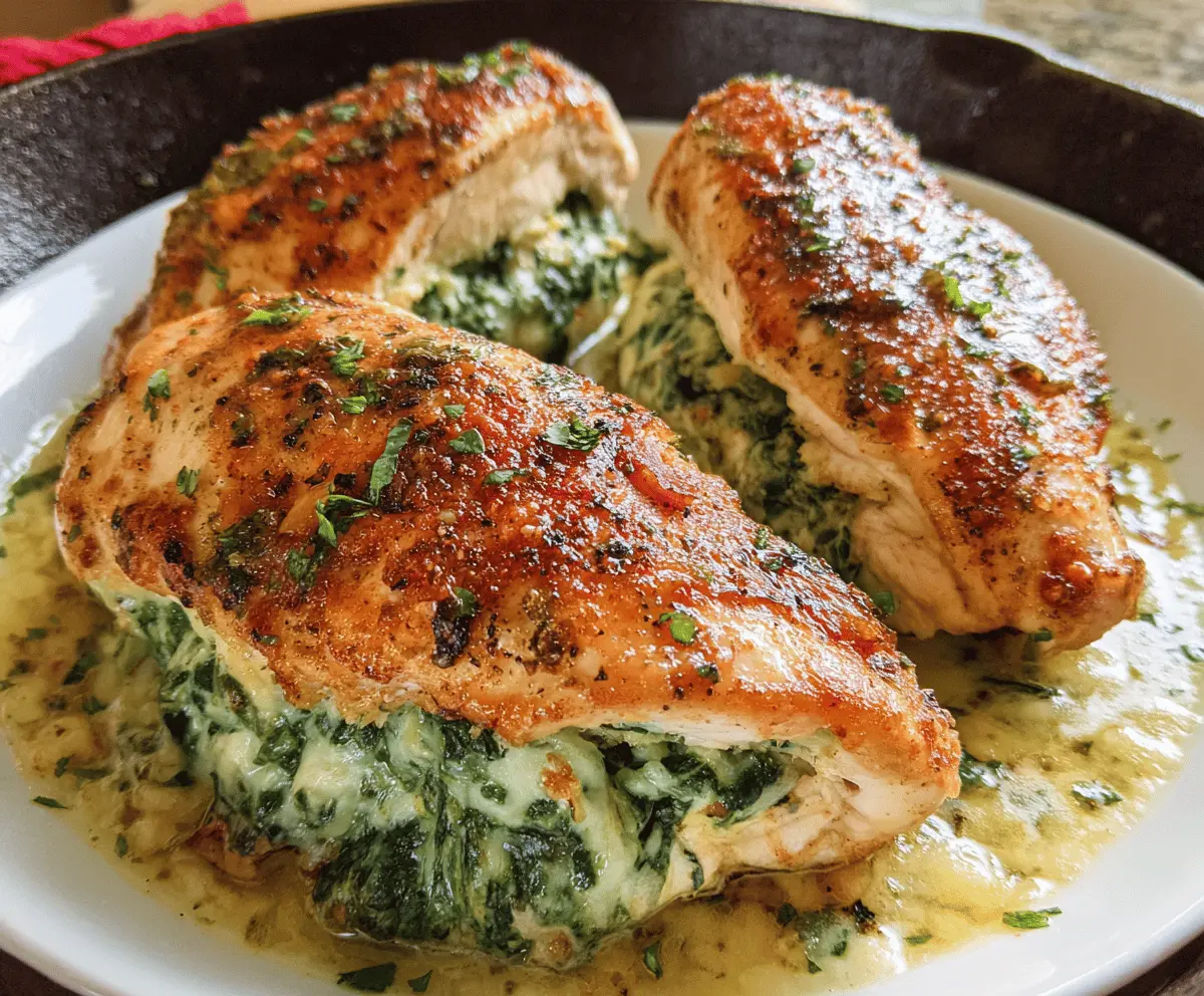 Easy Spinach Stuffed Chicken Breasts Recipe