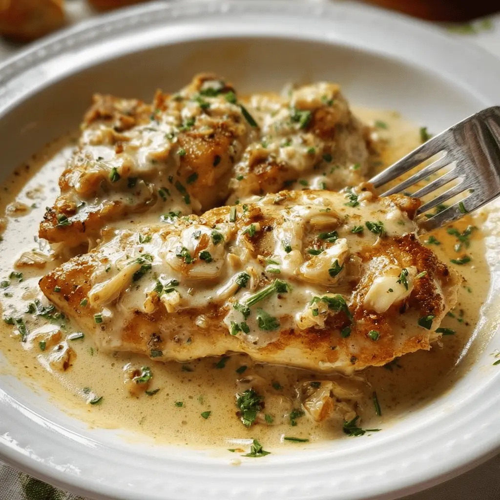 Easy Creamy Garlic Chicken Recipe