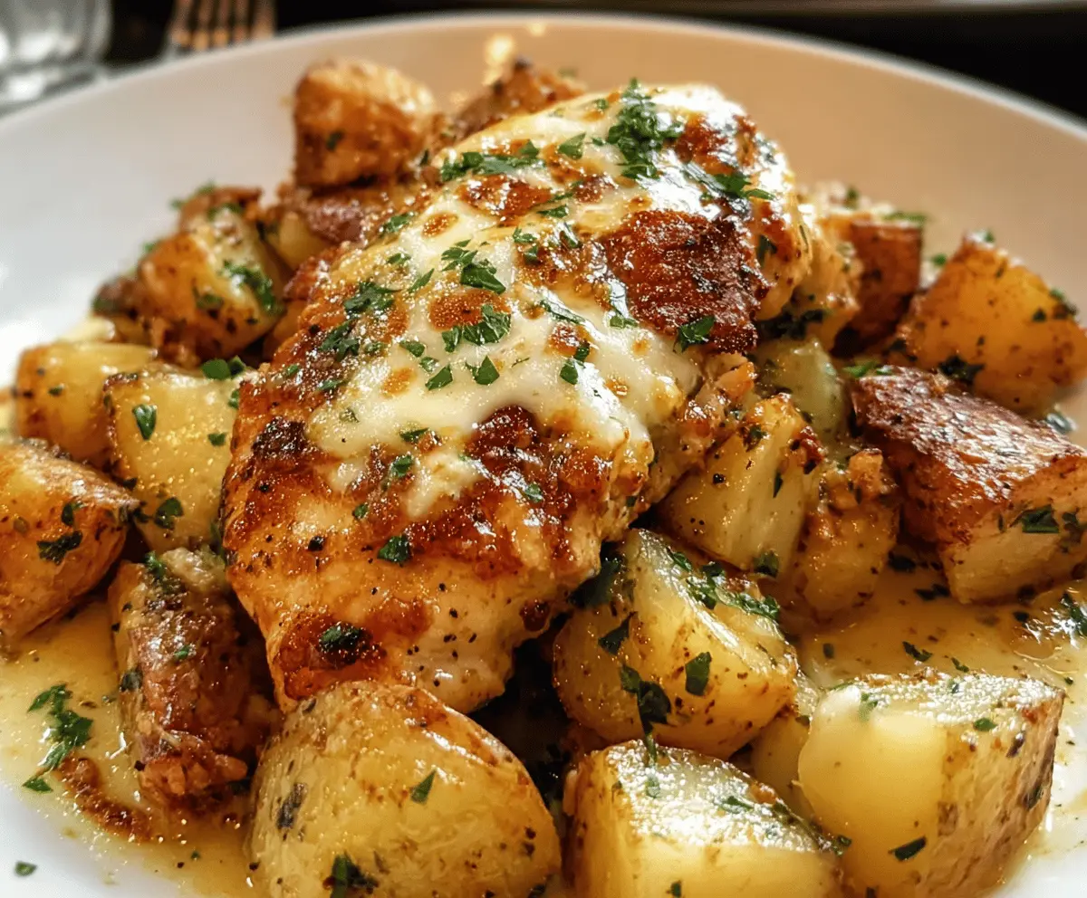 Easy Garlic Parmesan Chicken and Crispy Potatoes