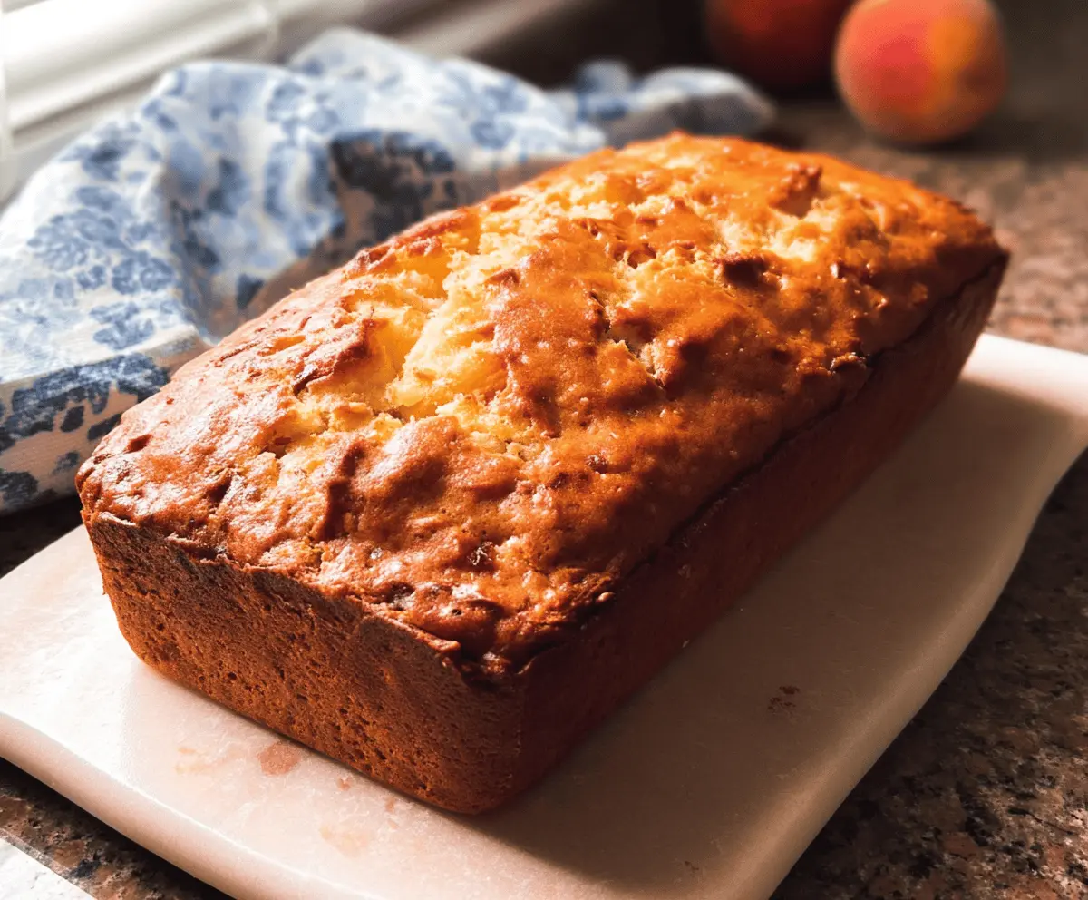 Easy Southern Peach Bread Recipe with Fresh Peaches