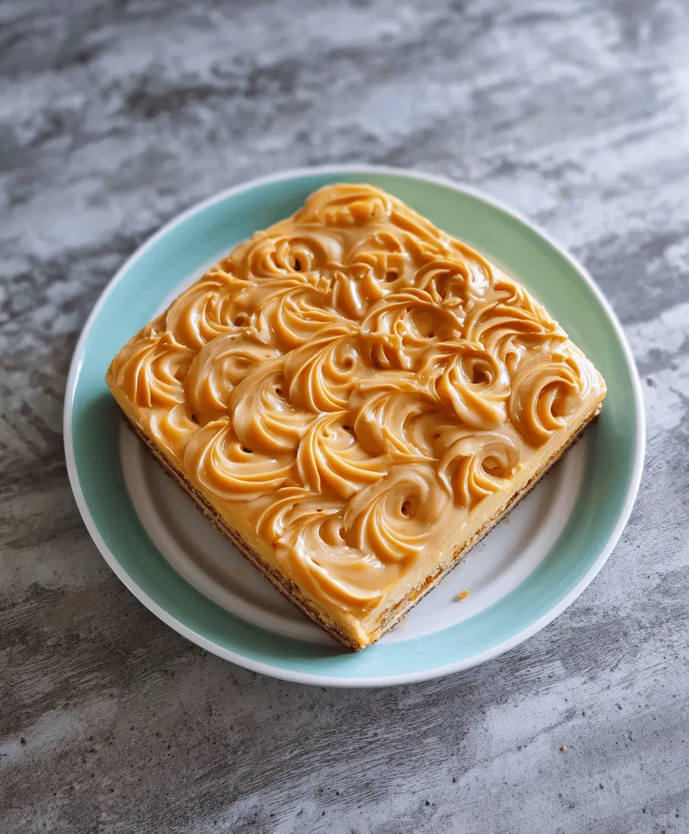 Moist Peach Cake With Sweet Brown Sugar Frosting