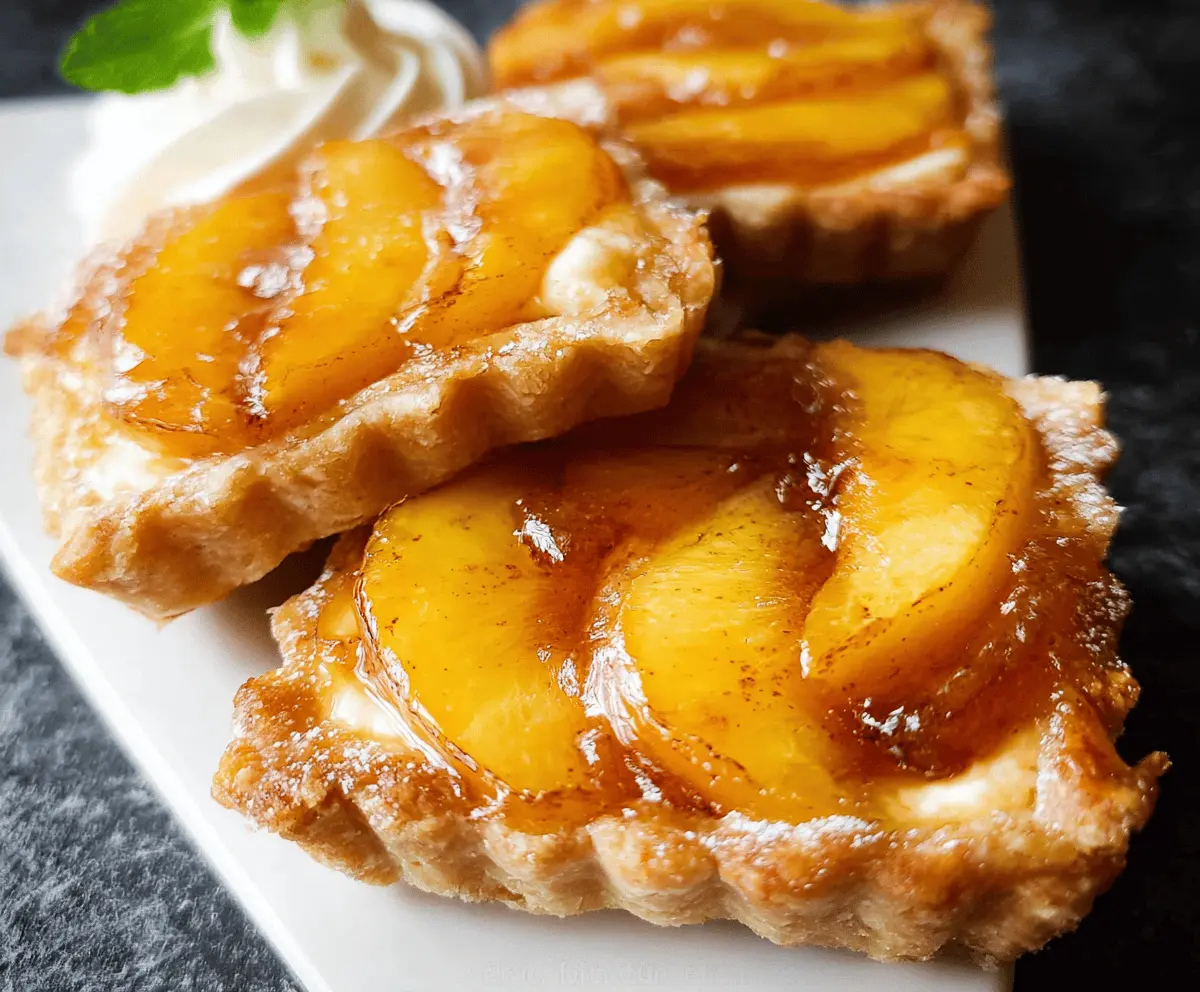 Mini Peach and Cream Cheese Tart Recipes