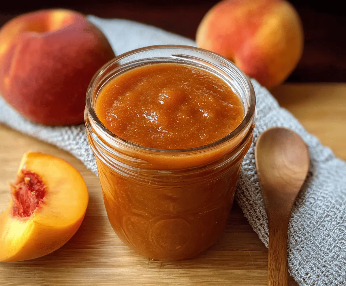 Easy Homemade Crockpot Peach Butter Recipe