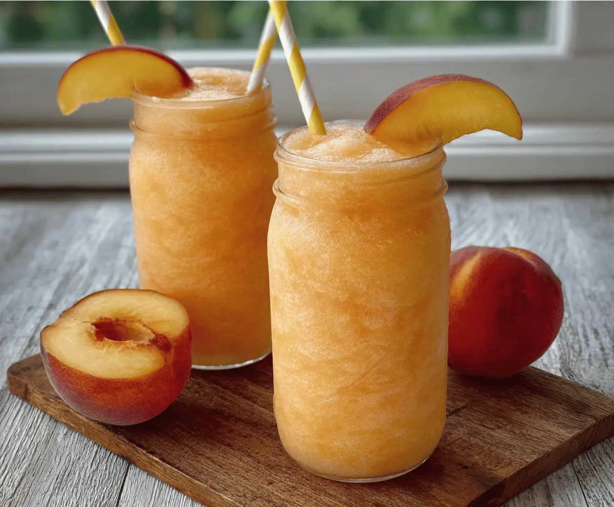 Refreshing Peach Lemonade Slush Recipe