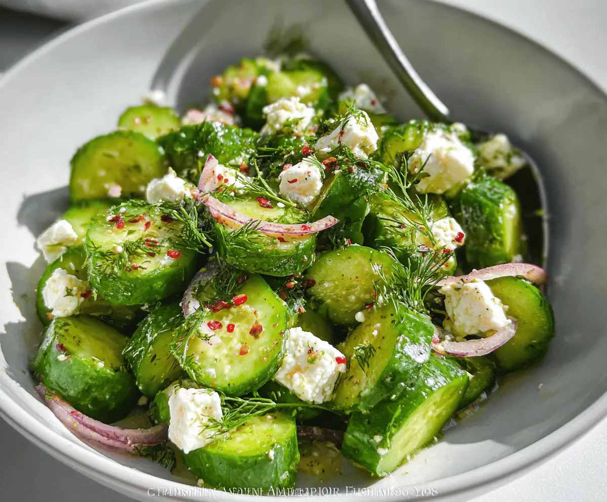 Refreshing Cucumber Feta Salad Recipe