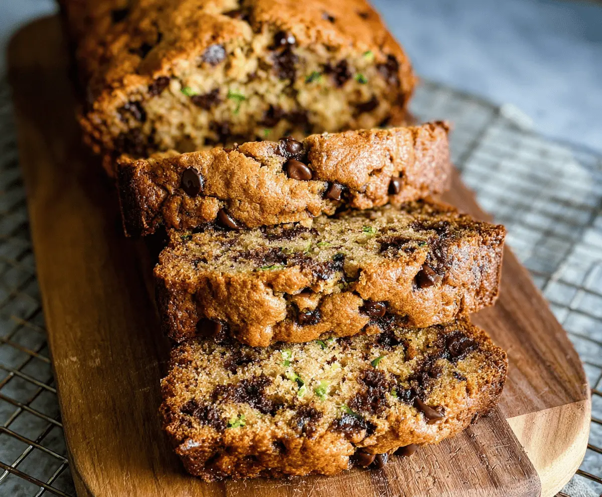 Moist Chocolate Chip Zucchini Bread Recipe