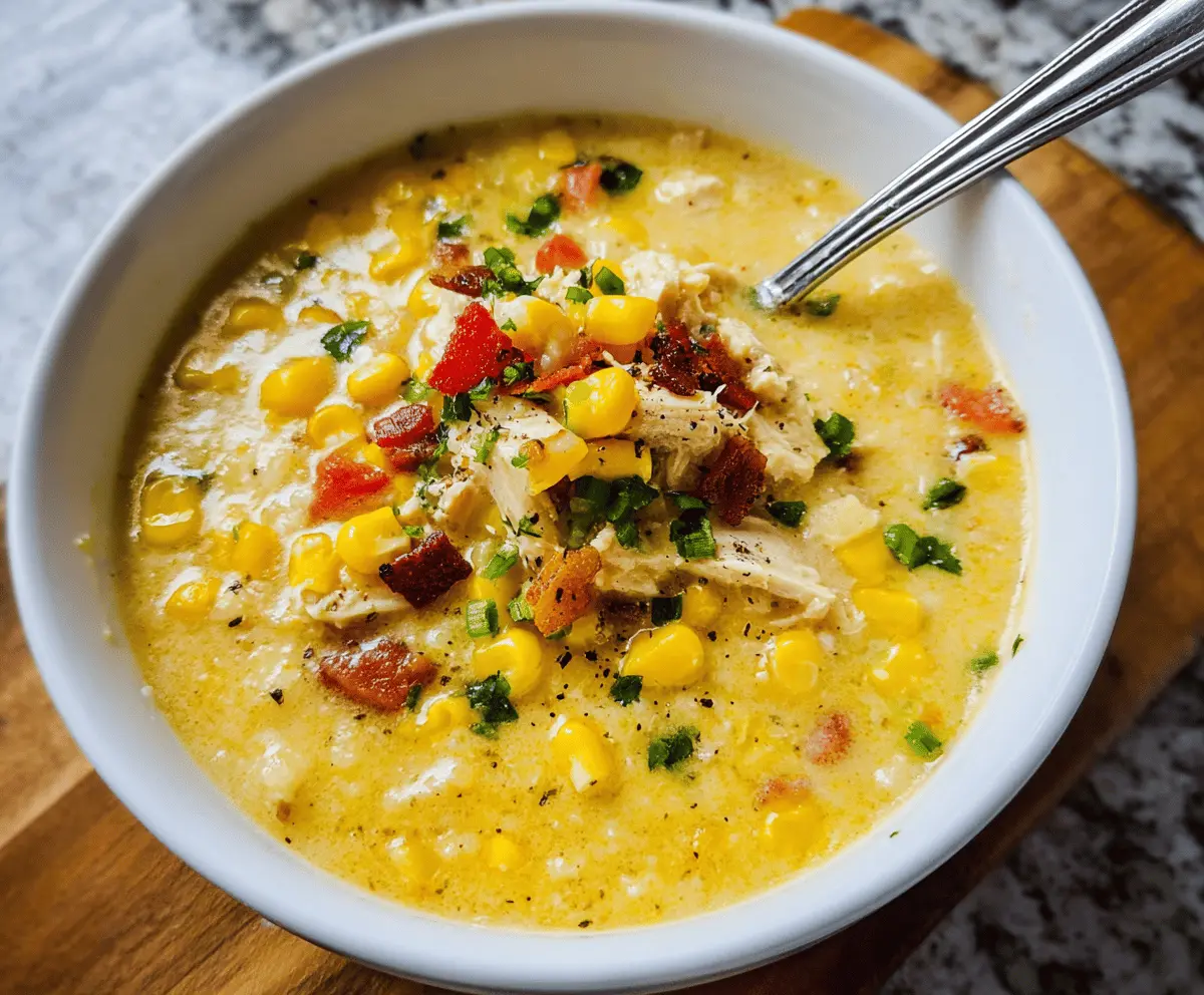 Easy Crockpot Chicken Corn Chowder Recipe