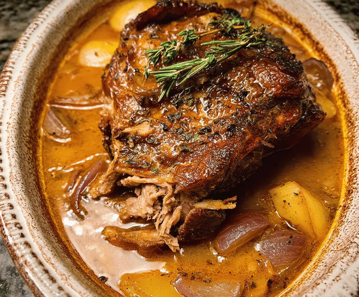 Tender Apple Cider Braised Pork Shoulder Recipe
