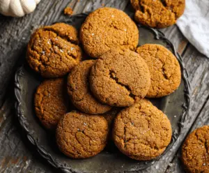 Delicious homemade gluten-free pumpkin cookies topped with cinnamon and chocolate chips, perfect for fall baking.