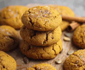 Delicious vegan pumpkin cookies topped with chocolate chips, perfect for fall desserts and allergy-friendly treats.